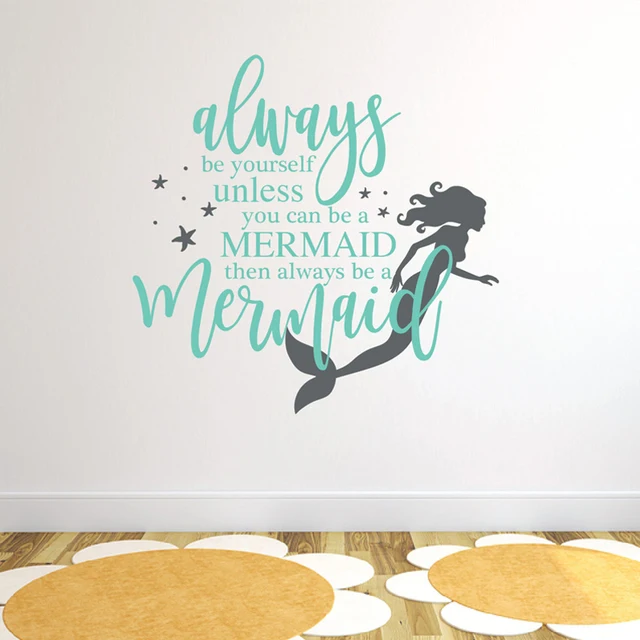 Mermaid Wall Decor, Wall Stickers For Bedroom, Girls Room Wall Decor