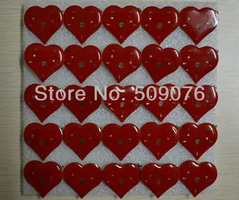 

Free shipping 50pcs/lot red heart shape LED Badge/Brooch Pins Party concert Favors holiday gift