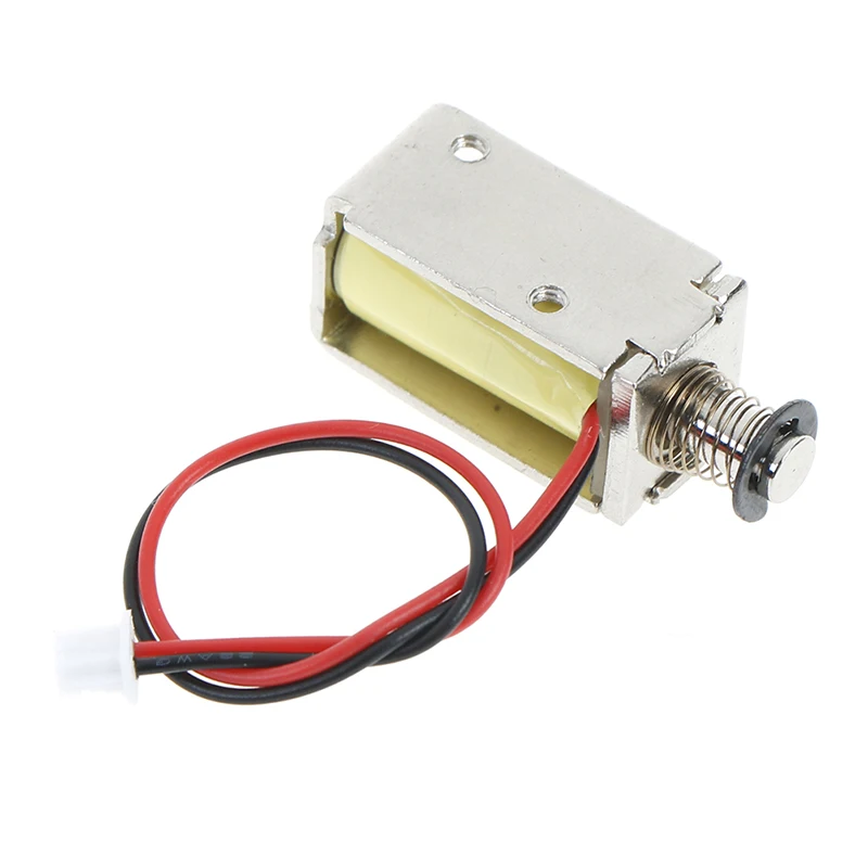 

12V DC Suction Micro Electromagnet Spring Push Pull Type Rod Solenoid Magnet 4mm