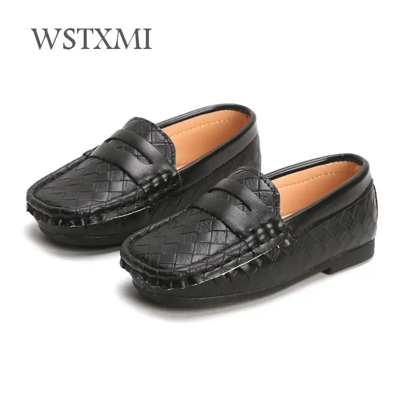 

Children Loafers Shoes for Baby Boys Leather Casual Sneakers Toddler Girls Moccasins White Kids Flat Slip-on Breathable Classic