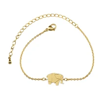 10 шт богемский золотой цвет счастливый оригами Слон браслет для девочек Дети массивные ювелирные изделия из нержавеющей стали Pulseira Masculina