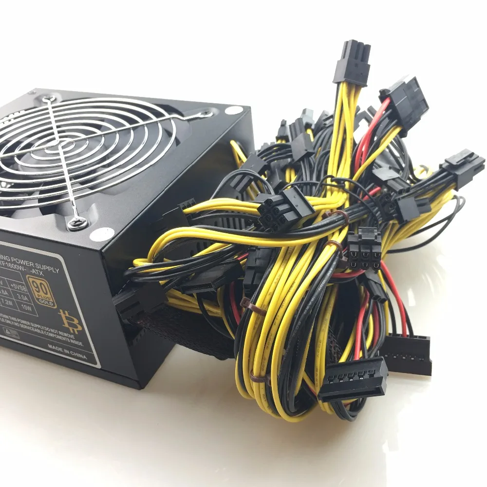 Блок питания для майнинга antminer pico psu asic Биткоин Майнер rx 470 580 570 rx480 atx btc 1600 Вт
