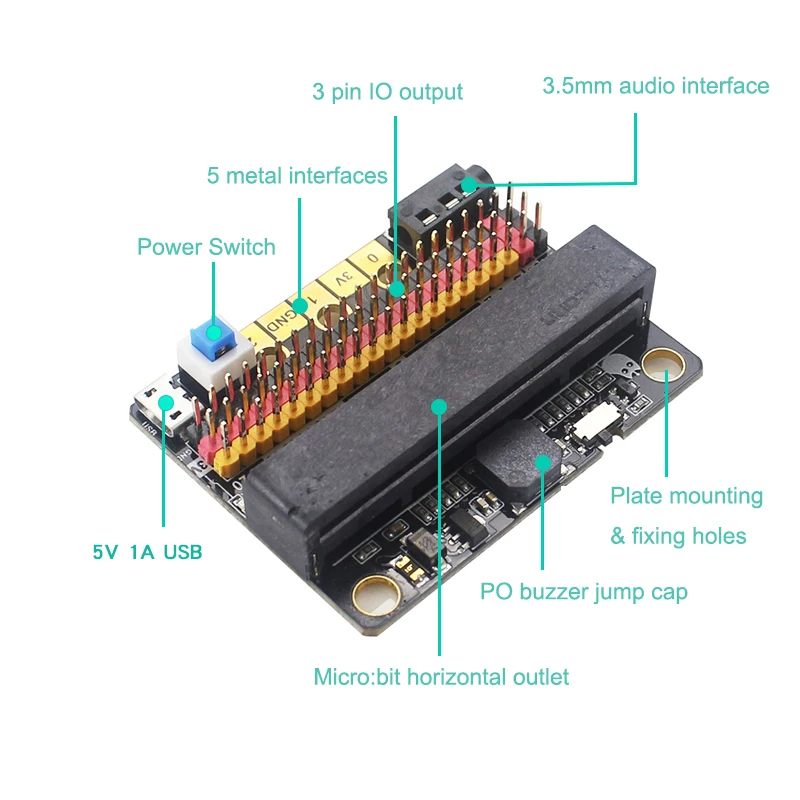 Обновлен IOBIT V2.0 Плата расширения для BBC Micro: бит плата GPIO для детей программирования образования