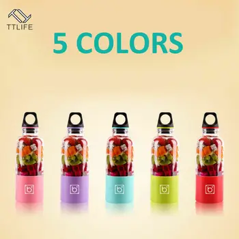 

TTLIFE Portable USB Rechargeable Juice Cup 500ml Electric Automatic Fruit Juicer Blender Tazer Smoothie Machine Extractor Orange