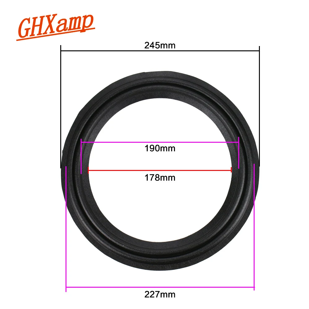 

Ghxamp 2PCS 10 Inch 245mm Cloth Speaker Surround Side Two 2 Fold Ring Suspension Stage Subwoofer Repairs