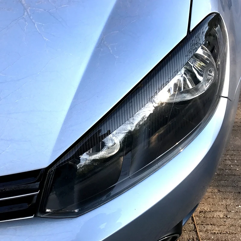 Автомобильные фары брови наклейки украшения для Volkswagen Golf 6 Mk6 Vi аксессуары для автомобиля Стайлинг Карбон