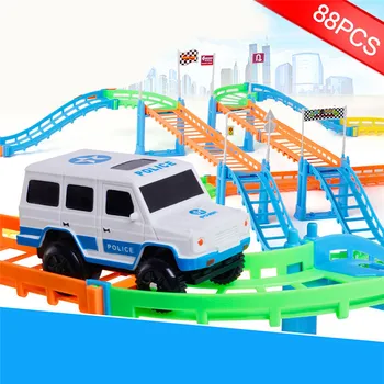 

DIY 3D Electric Rail Car Train Model Track Racing Car Fun Assemble Toy Kids Children Toys