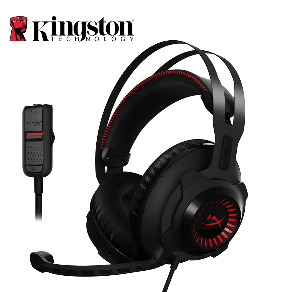 Kingston virtual 7 1 HyperX Cloud Revolver наушники с шумоподавлением микрофоном игровая гарнитура