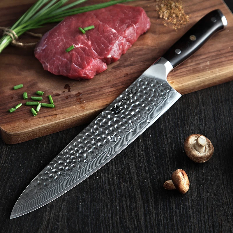  XINZUO 10-in Chef Knife Kitchen knife High Quality Damascus High Carbon Stainless Steel Japanese Se - 33015669775