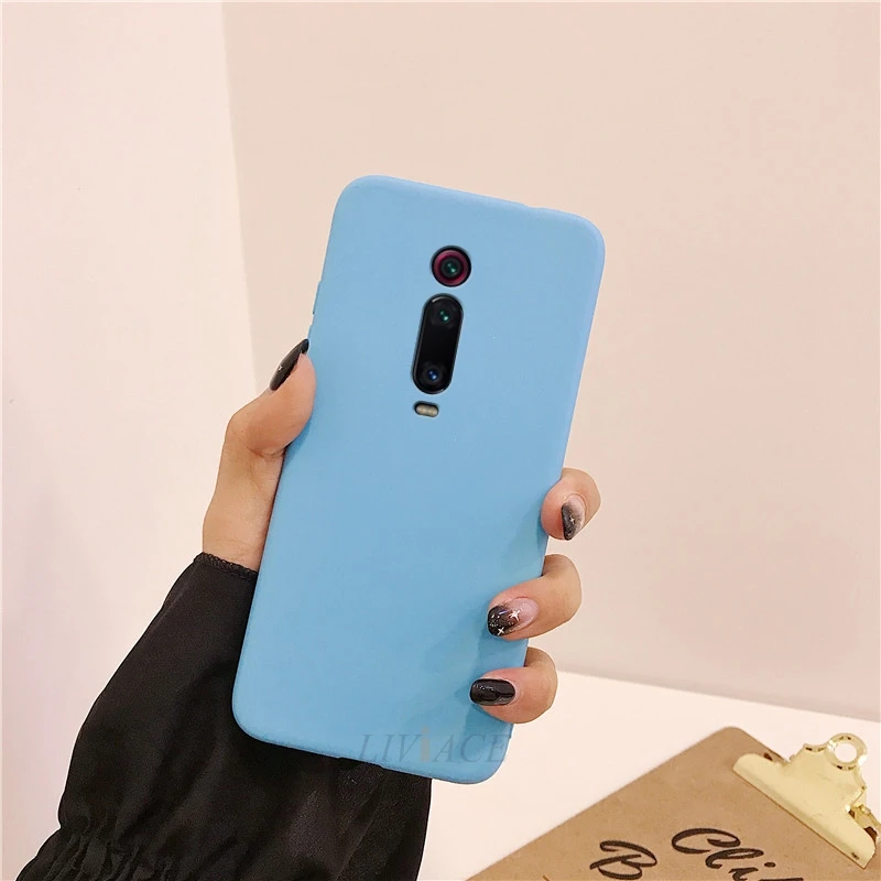 Чехол для xiaomi mi 9t pro redmi k20 7a, однотонный силиконовый чехол ярких цветов для xiaomi redmi k20 pro, милый ТПУ чехол для задней панели телефона