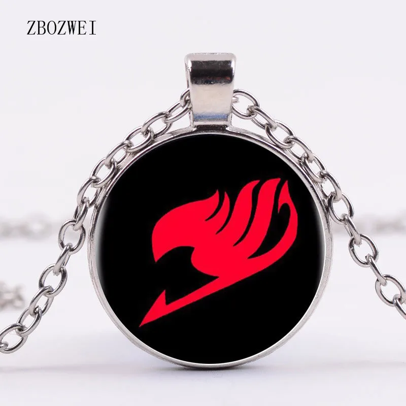 

3 / Color Style Fairy Tail Necklace Glass Dome Pendant Necklace Women's Clothing Accessories Pendant Necklace