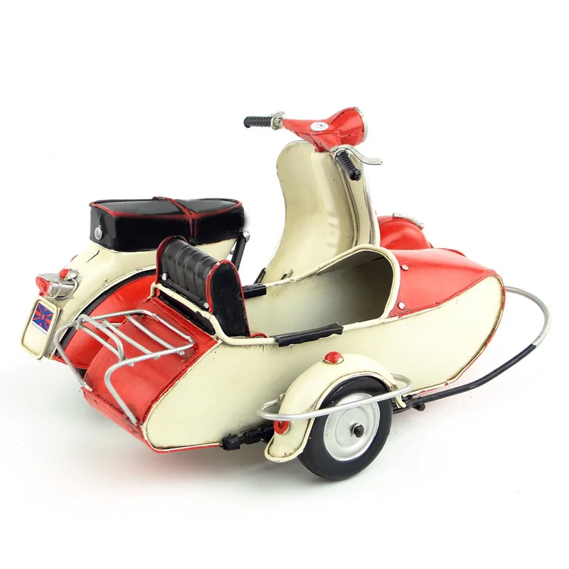 

Mini Vespa Tricycle model motorcycle vintage metal red green motorcycle toy safe HARLEY diecast vespa motor collection