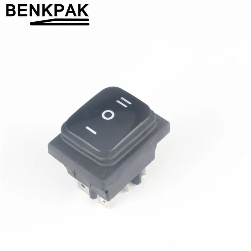 game machine Switch 1Pcs Momentary Waterproof Black 6Pin Rocker 3 Position Locking ON-OFF-ON DSDT 16A 250VAC 20A 125VAC | Электроника