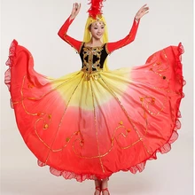 Китайский народный танец, Национальный танцевальный костюм юбка уйгурские костюмы Синьцзян характерный танцевальный костюм