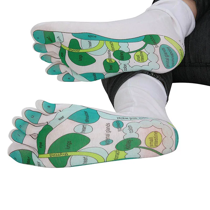 

Reflexology Socks Single Toe Design Far East Healing Principles Sock -MX8