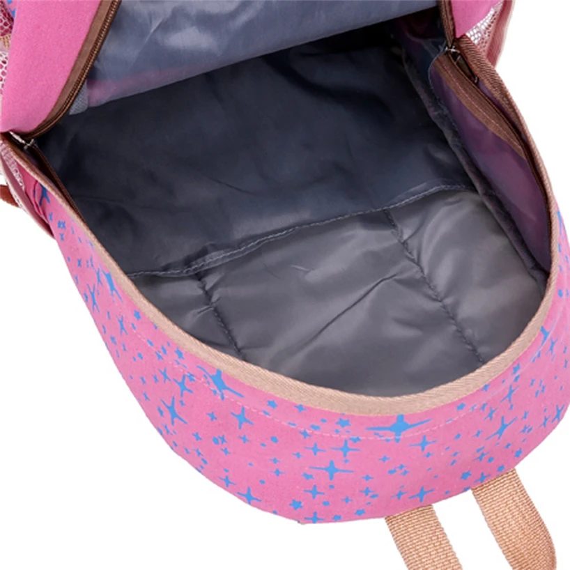 Aelicy подростковые блестящие звезды холщовые комплекты рюкзаков для женщин студентов Большой Школьный рюкзак+ сумка через плечо+ клатч 3 шт