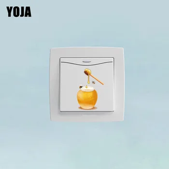 

YOJA Home Decoration PVC Wall Switch Sticker Decal Cartoon Sweet Honey 12SS0009