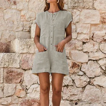 

New Playsuits Women Pocket Jumpsuit Ladies Clubwear Shorts Playsuit Bodycon Party Jumpsuit Large Size Playsuits Ladies Rompers
