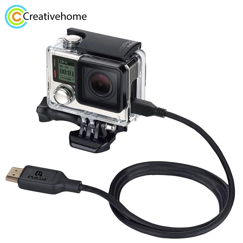 PULUZ accesorios para Gopro Hero 4, Cable vídeo 19 pines a Micro, 5 pines, HDMI, accesorios|for gopro 4 heroaccessories gopro hero 4 - AliExpress