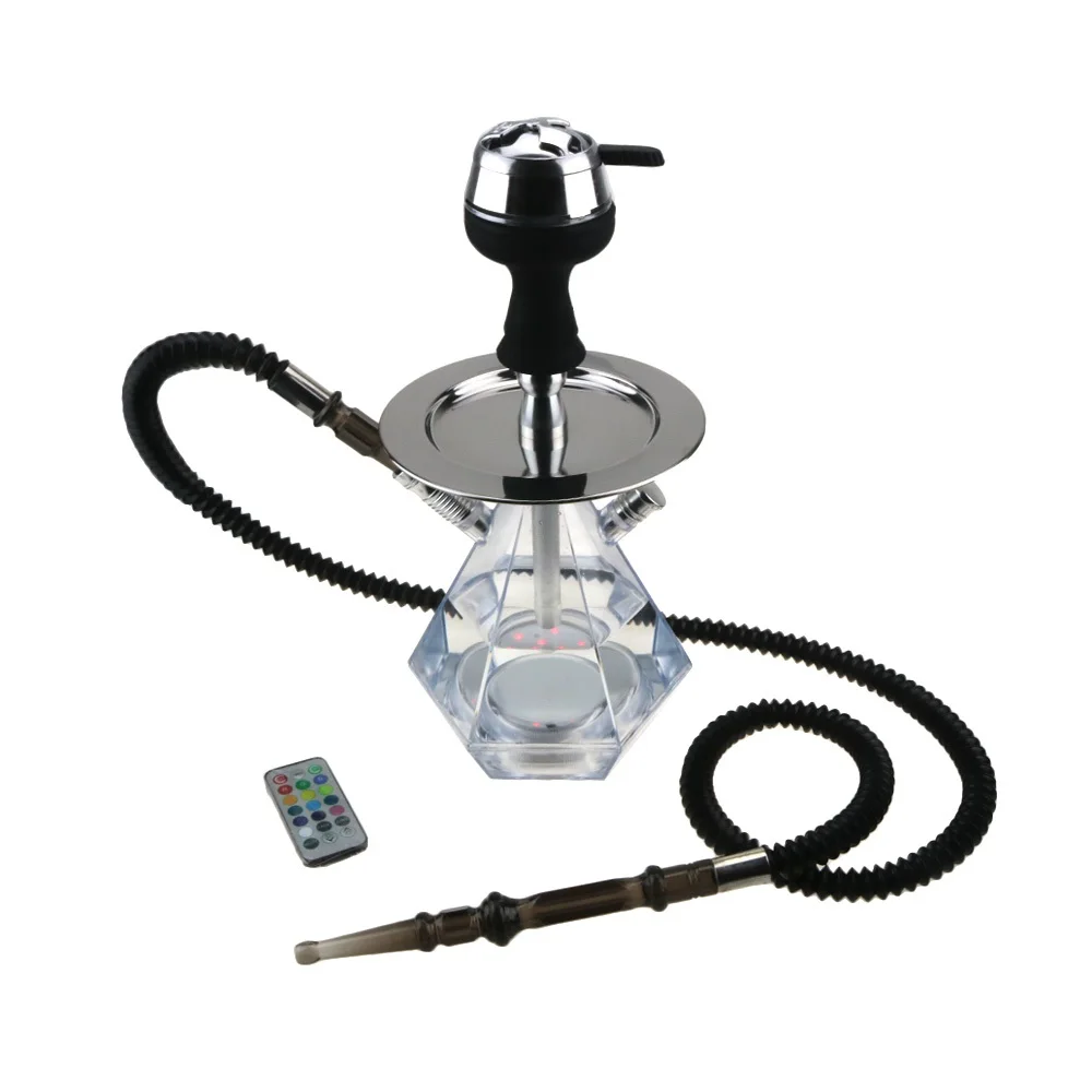 New Design Polygonal Acrylic Hookah Set Narghile Shisha with