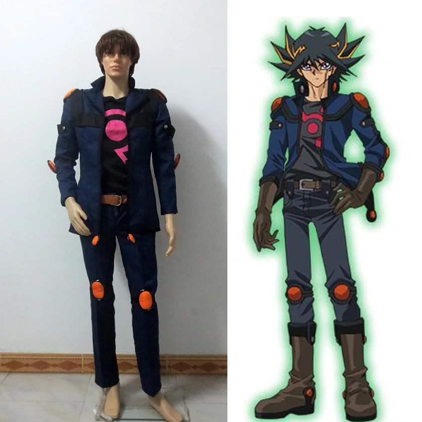 Yu-Gi-Oh! 5D в юсей Fudo юсей Косплэй Костюм Аниме настроить комплект Любой размер бесплатная доставка