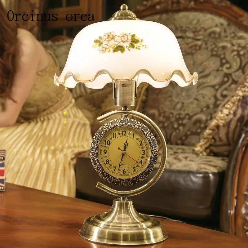 

European garden lamp bedroom bedside lamp bedside lamp lamp with Chinese Vintage Wedding