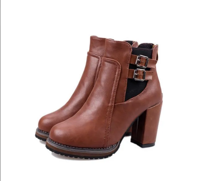 SLYXSH/Новинка года; женские ботинки; сезон осень-зима; полусапожки; женская обувь на высоком каблуке; женские ботильоны; женская обувь черного цвета