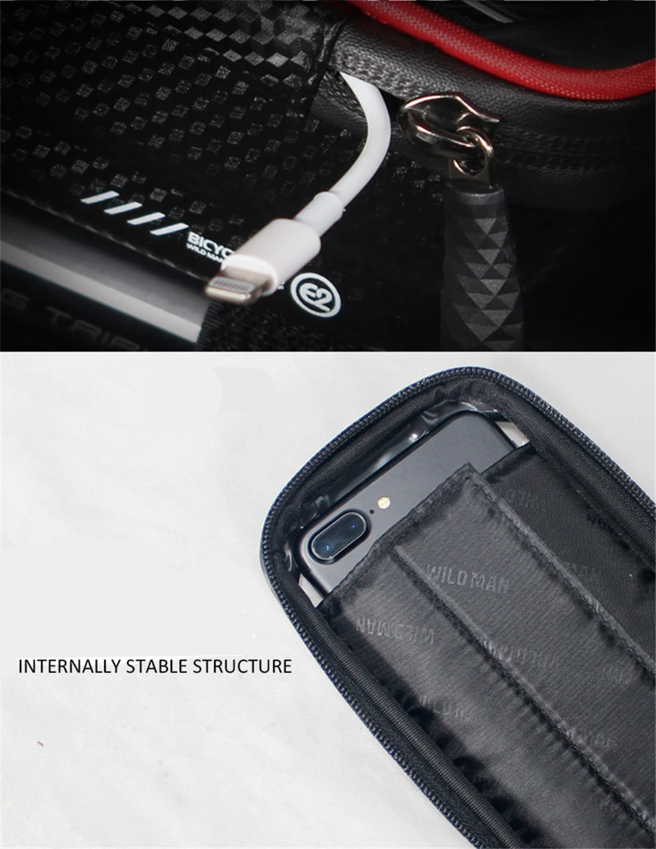 Sale Bicycle Bag Rainproof Front Bike Bag Touchscreen 6.2 inch Mobile Phone Case Bicycle Top Tube Bag Cycling Accessories 4 12