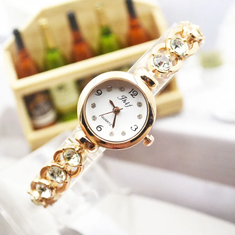 Bracelet Watch Lady Watch Female Fashion Trend Female Watch Female Student Korean Version Simple Leisure Drill 3