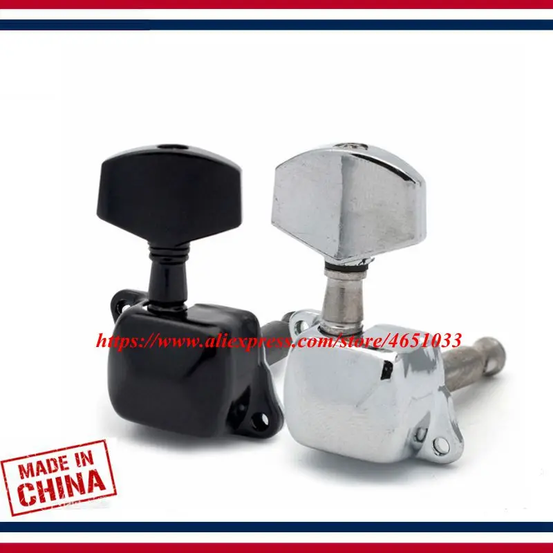 

Guitar accessories - 6PCS Semi-closed metal electric guitar string knob, string quasi-axis knob winding device - Guitar parts