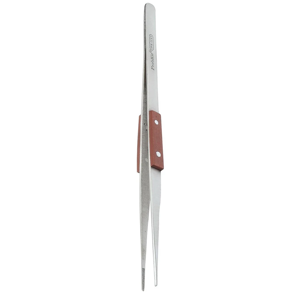 Pro'sKit т 1 PK-119 T деревянная ручка из нержавеющей стали острый тонкий наконечник удлинитель Пинцет Высокое Качество Прецизионный Пинцет Набор