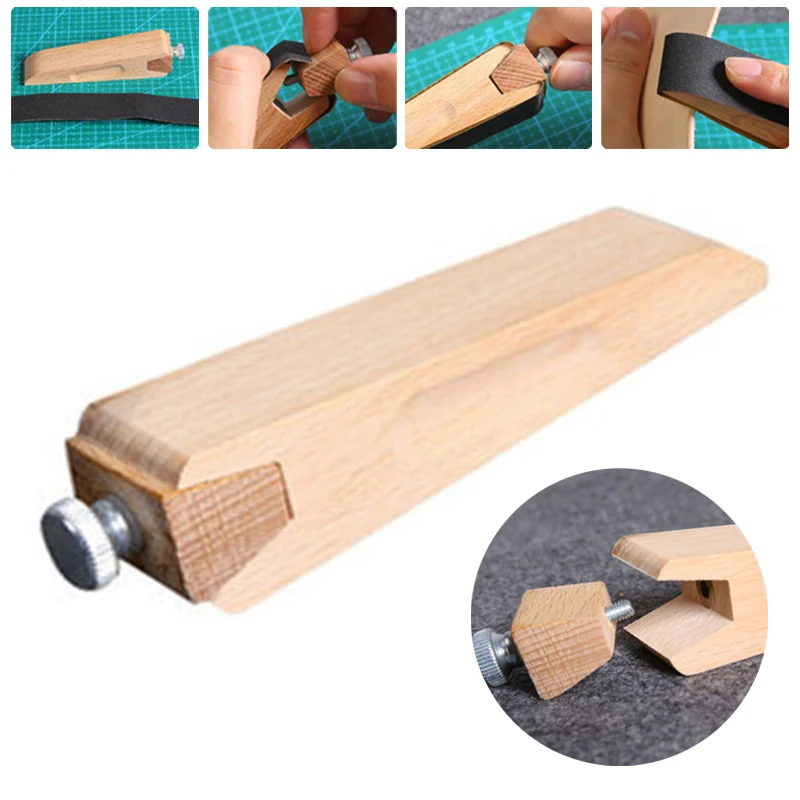 Ремесло деревянная наждачная бумага аксессуар DIY шлифовальный блок обработка шлифовка 105*22 мм кожевенное ремесло кожа практичная