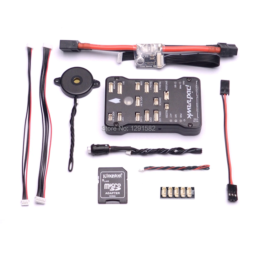 

Pixhawk PX4 Autopilot PIX 2.4.8 32 Bit Flight Controller with Safety Switch and Buzzer / 4GB Card / Power module