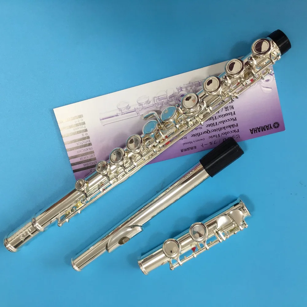 Hot selling Japan flute YFL 471 16 Holes Silver Plated Transverse Flauta obturator C Key with E key music instrument Dizi