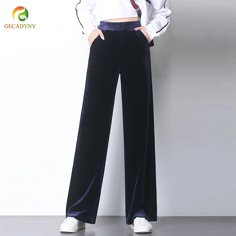 women's plus size velvet pants