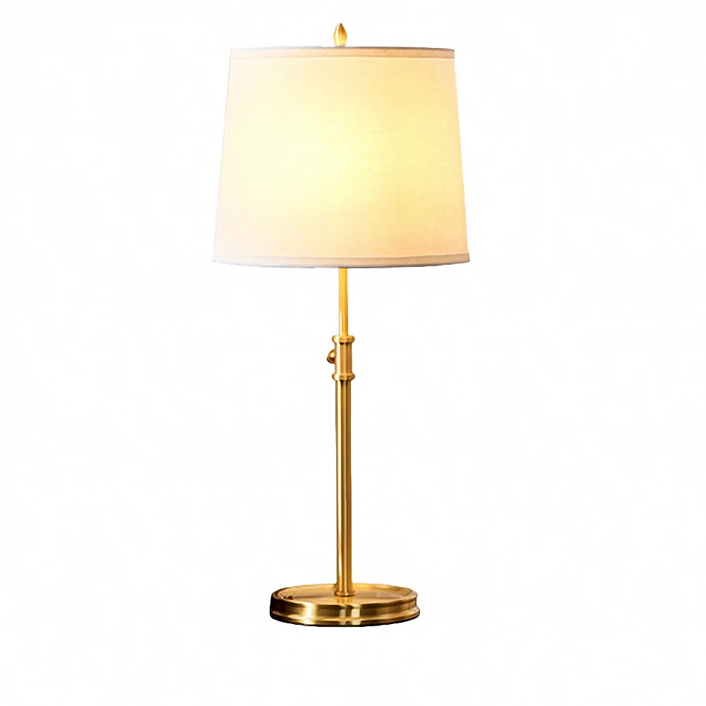 

Copper Desk Lamps Nordic style luminaria Simple decoration home E27 Bulb cloth led lights for home table lamps for bedroom