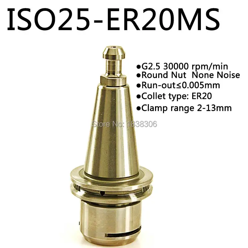 drill chuck ER20 collet ISO20 holder 1pcs ISO25 ER20MS Collet Chuck