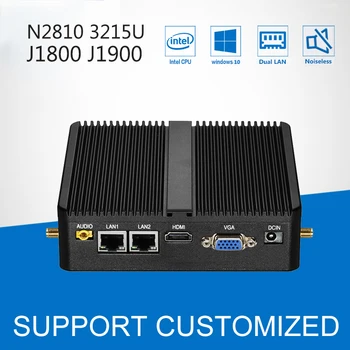 Mini PC J1900 Quad Core 4G RAM Windows 10 Dual LAN 2 COM Fanless Mini Computer 3205U