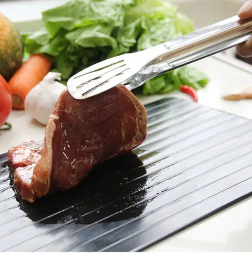 Magic Metal Plate Defrosting Tray Safe Fast Thawing Frozen Meat Defrost Kitchen Magic Metal Plate Defrosting Tray Safe Fast Thawing Frozen Meat Defrost Kitchen