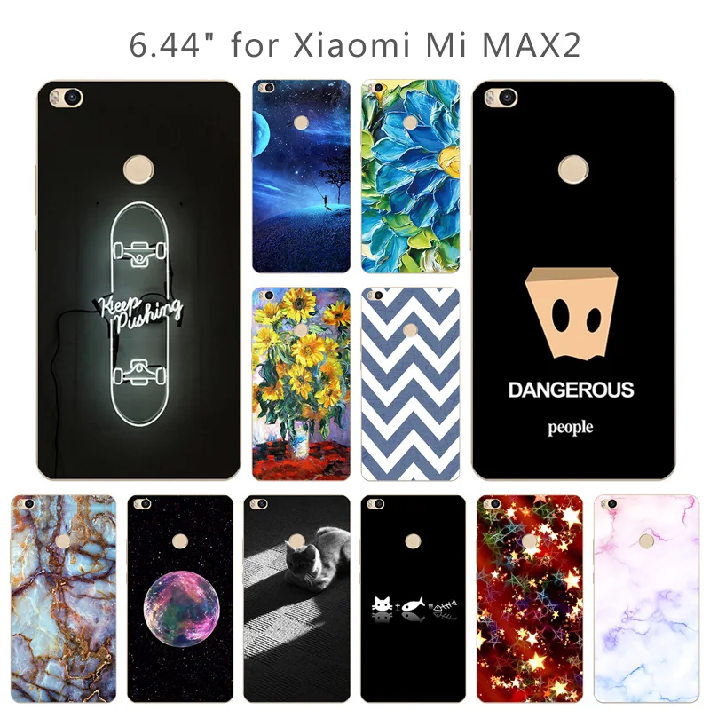 for Xiaomi Mi Max2 Case Scenery Cover Silicone Skateboard Printing Max 2 Phone Cases Xiomi |