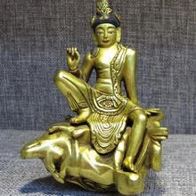 Bi001469 Тибет Буддизм бронзовый 24 К золото свобода Бодхисаттва Гуань-Инь Статуя Будды