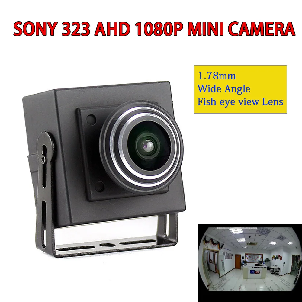 0,001 Lux 2.0MP 1080P AHD мини-камера Sony323 широкоугольная 1,78 мм объектив цветная камера видеонаблюдения для домашнего видеонаблюдения AHD камера