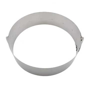 

Stainless Steel Round Circle Cookie Fondant Cake Mold Cutter Pastry Tool Safe Cake Mould Adjustable Baking Cake Decorating Tool