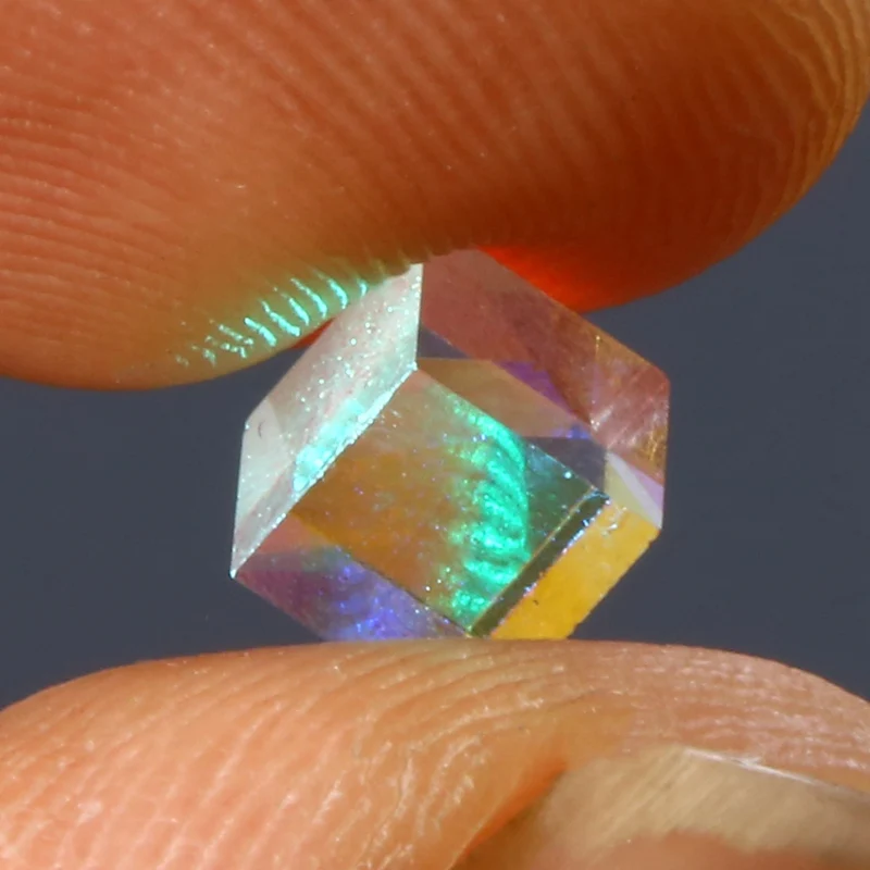 Optical Glass Cube Defective Cross Dichroic Prism Mirror Combiner Splitter Decor  10x10mm 18x18mm 5x5mm Transparent Module Toy
