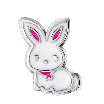 

10pcs Cute Rabbit Bunny Hare Custom Floating Metal Charms for Personal Glass Locket