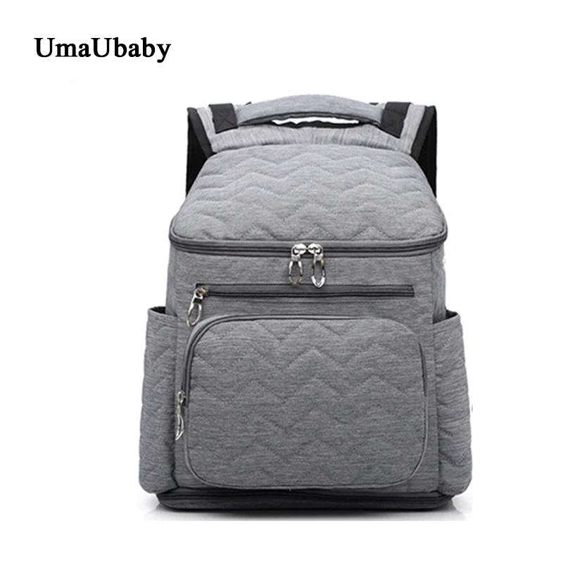 

2018 New Mommy Bag Large Capacity Mom Bag Upgraded Waterproof Fashion Shoulder Bag Backpack Multifunctional Outgoing Bag Zipper