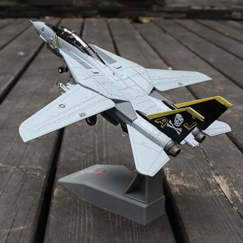 1/100 масштаб военная модель игрушки F14 Tomcat F-14A/B AJ200 VF-84 истребитель ВМС США ВВС литой металлический самолет модель игрушки