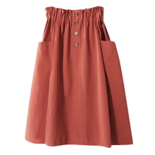 Женская юбка юбки faldas jupe femme shein saia harajuku Повседневная джинсовая винтажная Удобная высокая талия бандажная Женская длинная#40