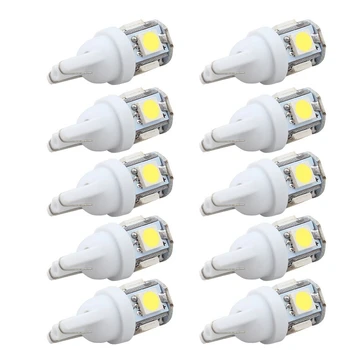 

10PCS Led Car DC 12v Lampada Light T10 5050 Super White 194 168 w5w T10 Led Parking Bulb Auto Wedge Clearance Lamp