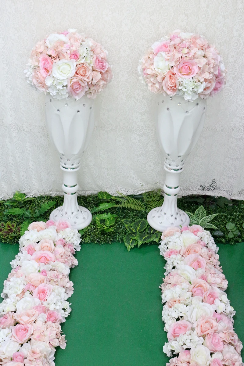 JAROWN искусственный 35 см Свадебный Цветочный шар имитация розы гортензии цветы полушарие римская колонна вечерние украшения дома Флорес